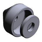 A tool for installing a metal shaft to a plastic gear, designed to ensure perpendicularity on the shaft.