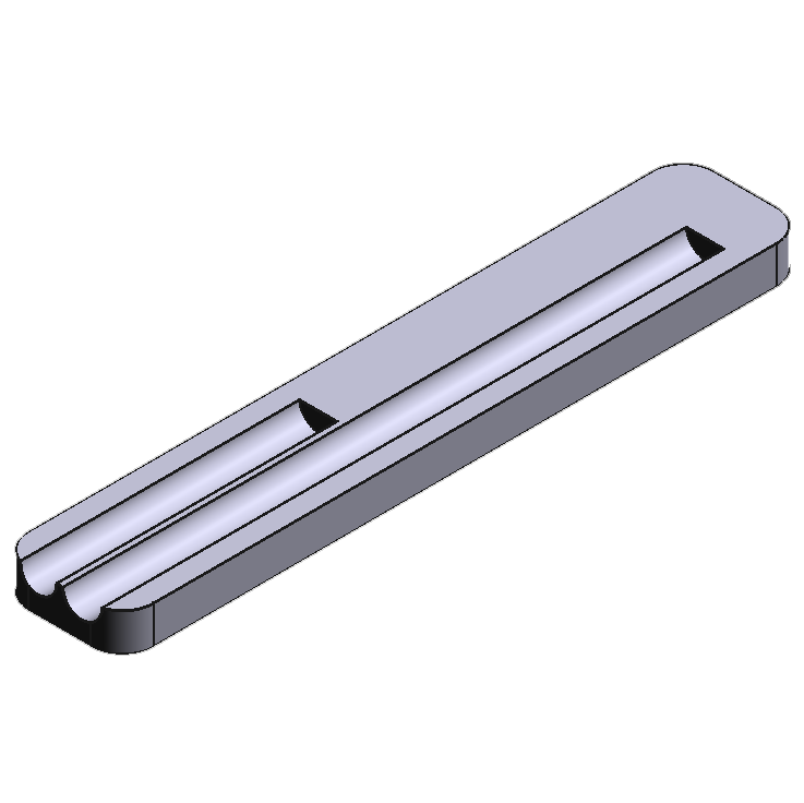 A jig for cutting two brass tubes, one at 45mm long and one at 100mm long.