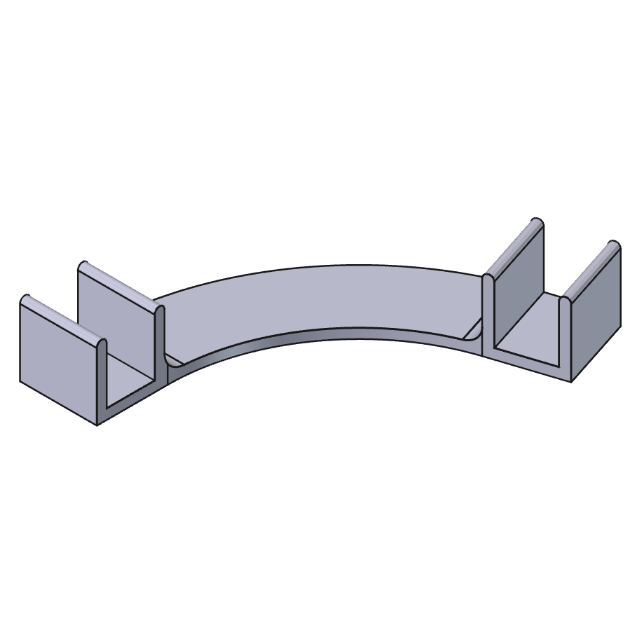 A jig for holding 1" metal stock at 72 degrees for welding.