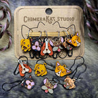The Pupper hand painted stitch marker set from ChimeraKat Studio