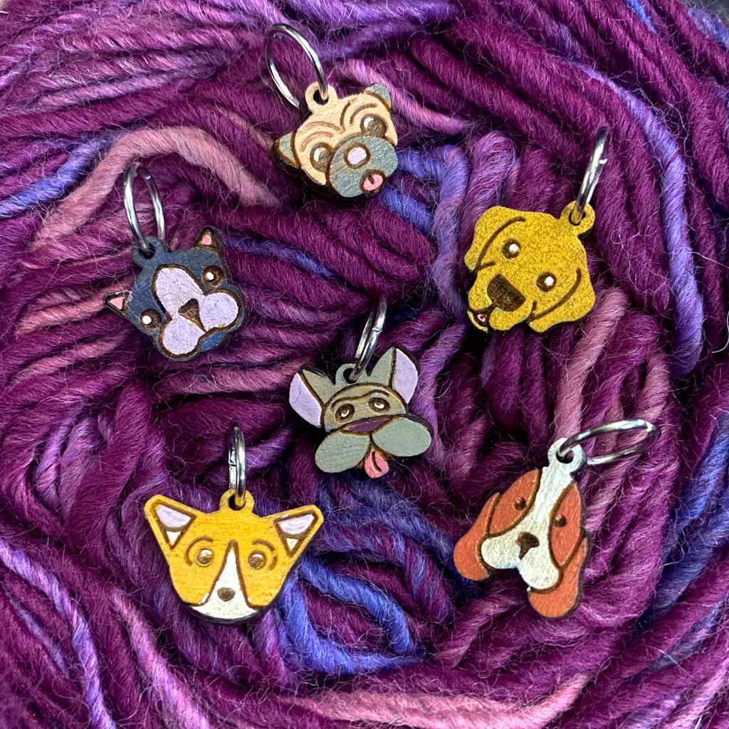 Hand-painted Stitch Markers by ChimeraKat Studio