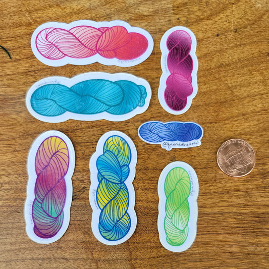 Yarn Hank Stickers (Bundle of 7)